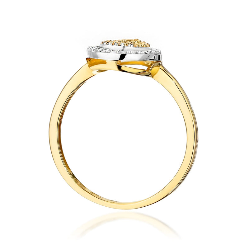Inel Aur 14K cu Diamante Naturale 0.22 ct, imaginea 3 din 11