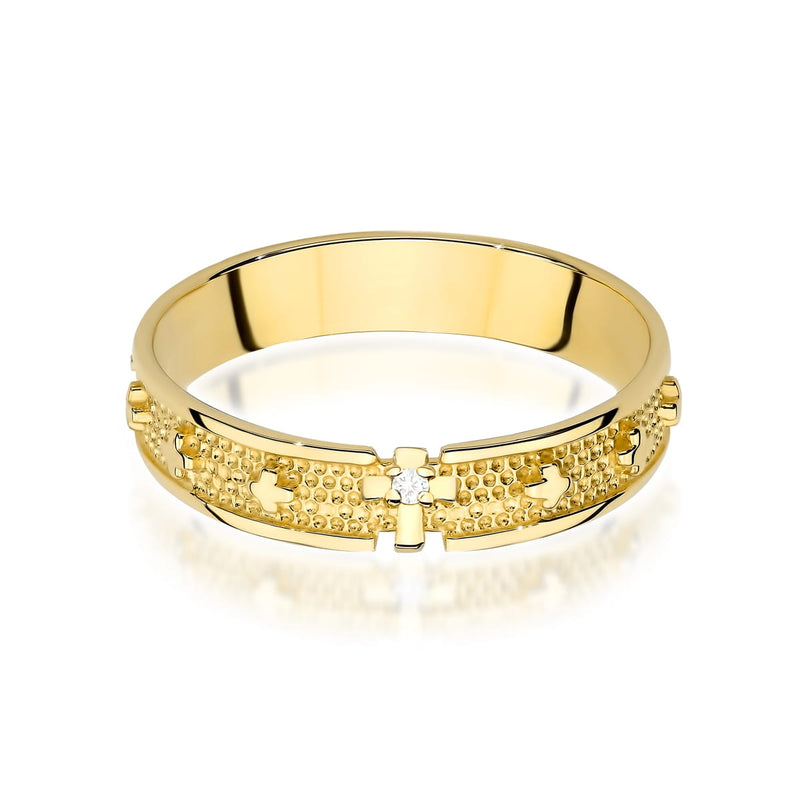 Inel Aur 14K cu Diamant Natural 0.01 ct, imaginea 2 din 9