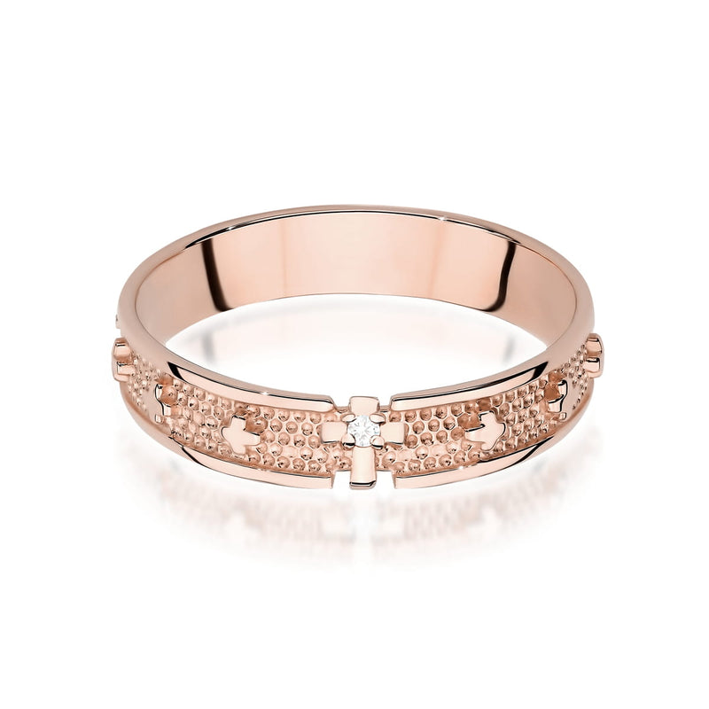 Inel Aur 14K cu Diamant Natural 0.01 ct, imaginea 7 din 9