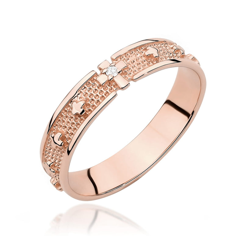 Inel Aur 14K cu Diamant Natural 0.01 ct, imaginea 8 din 9
