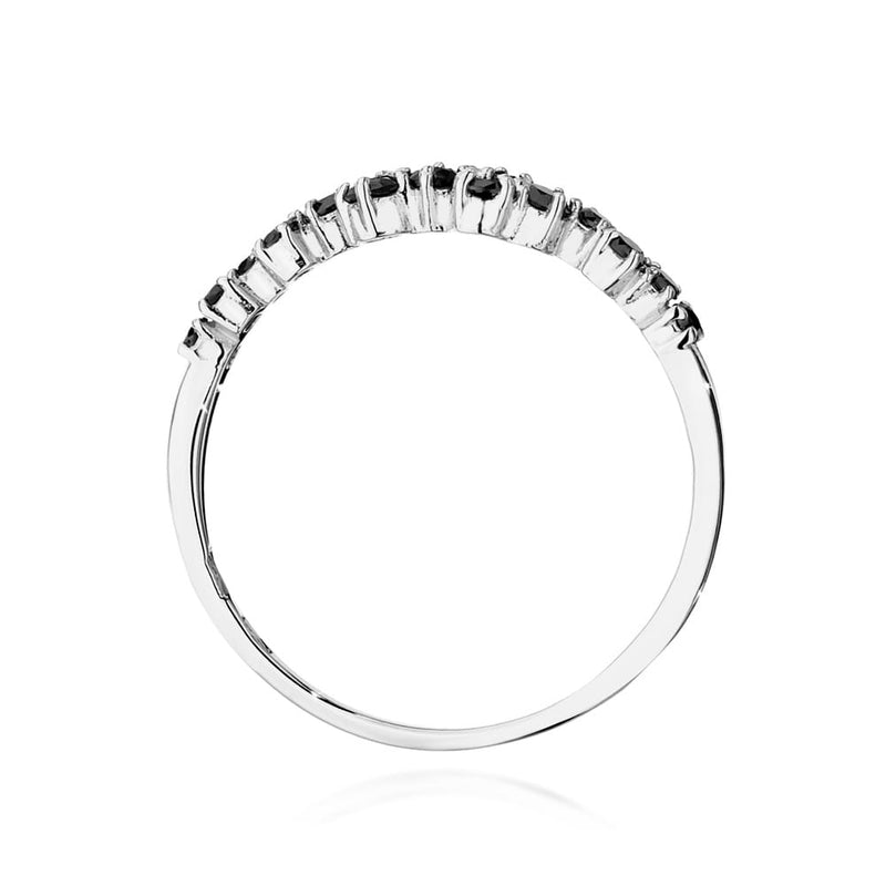 Inel Aur 14K cu Diamante Naturale Negre 0.33 ct, imaginea 6 din 10