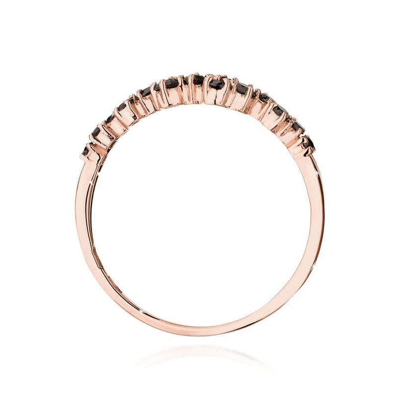 Inel Aur 14K cu Diamante Naturale Negre 0.33 ct, imaginea 8 din 10