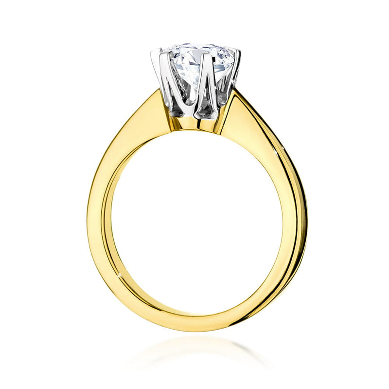 Inel Aur 14K cu Diamant Natural 1.00 ct, imaginea 3 din 9