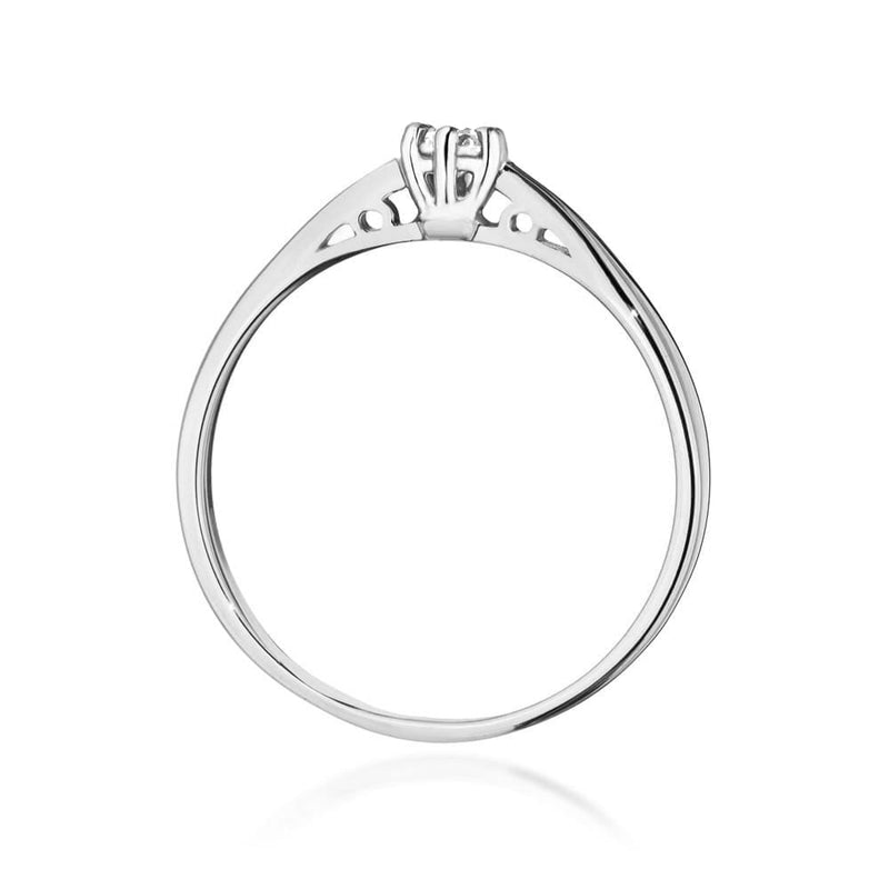 Inel Aur 14K cu Diamant Natural 0.08 ct, imaginea 7 din 12
