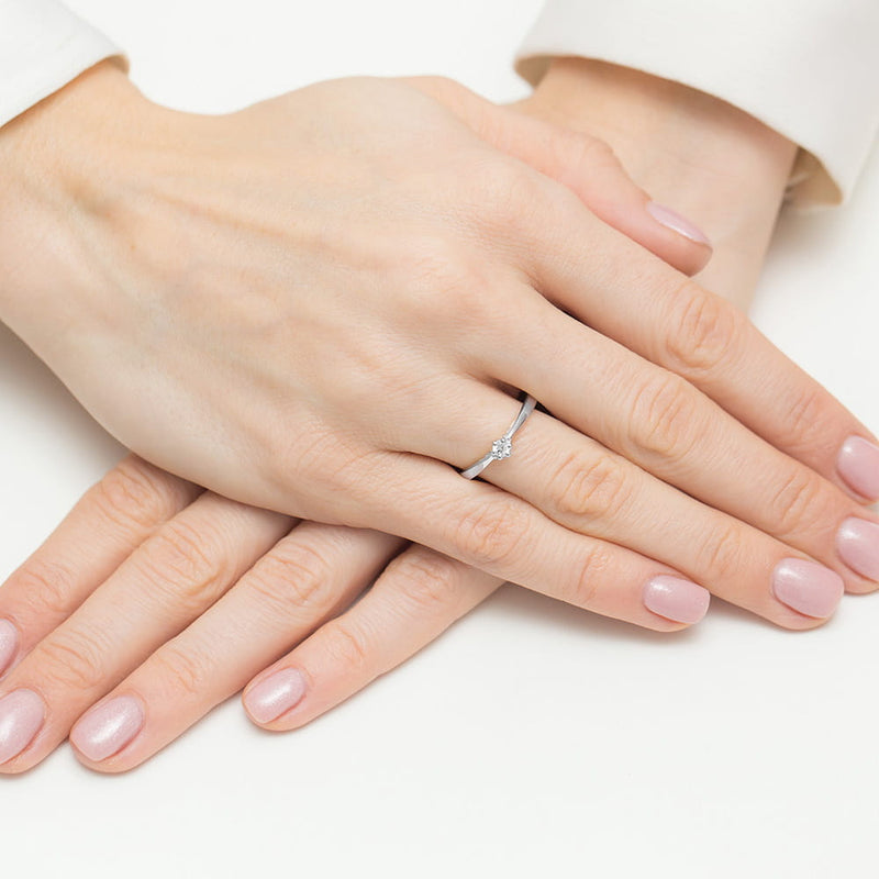Inel Aur 14K cu Diamant Natural 0.08 ct, imaginea 8 din 12