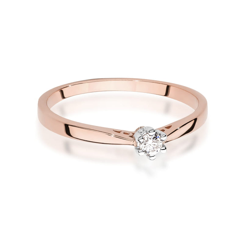 Inel Aur 14K cu Diamant Natural 0.08 ct, imaginea 10 din 12