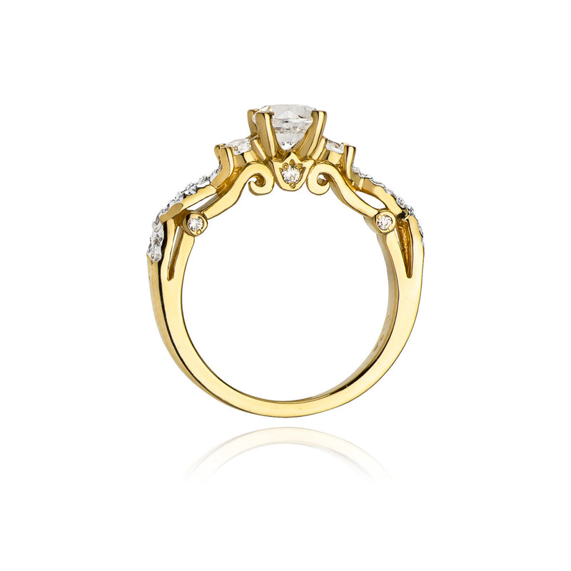 Inel Aur 14K cu Diamante Naturale 0.84 ct, imaginea 3 din 10
