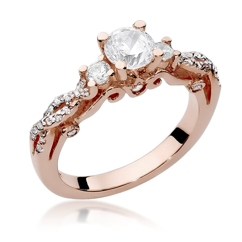 Inel Aur 14K cu Diamante Naturale 0.84 ct, imaginea 8 din 10