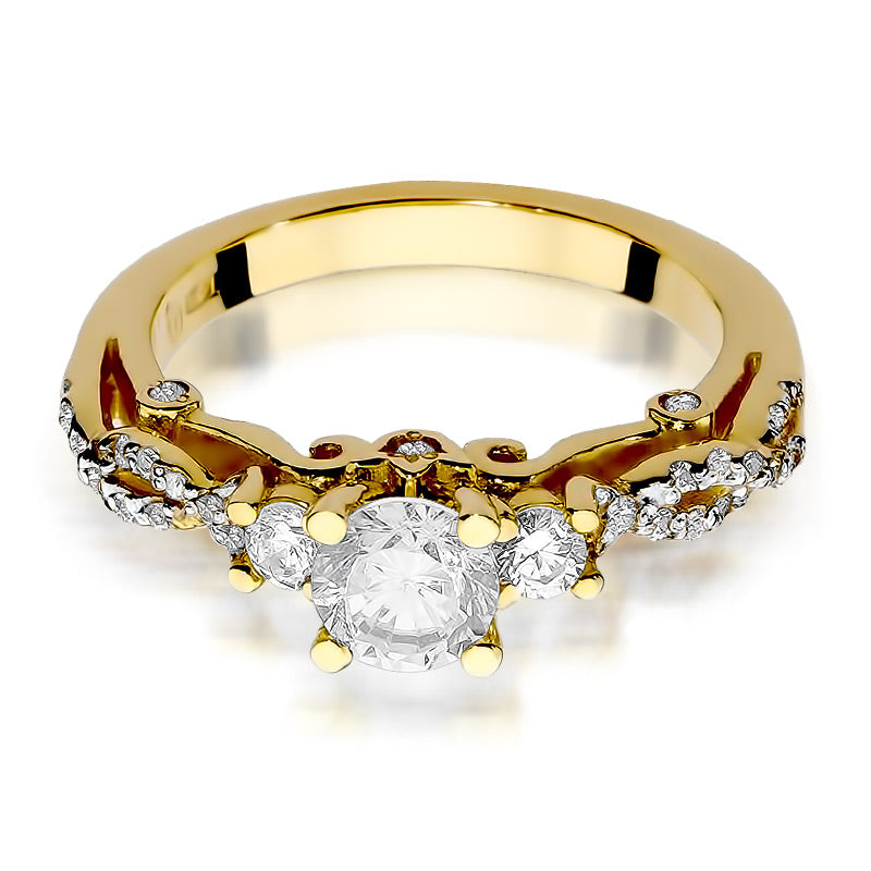 Inel Aur 14K cu Diamante Naturale 1.04 ct, imaginea 2 din 9