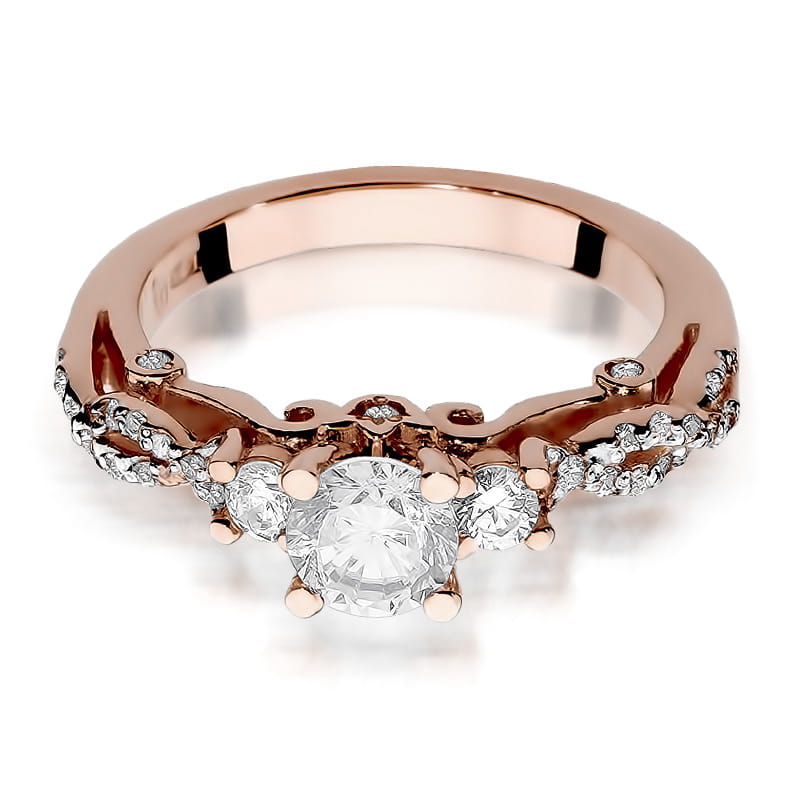 Inel Aur 14K cu Diamante Naturale 1.04 ct, imaginea 5 din 9