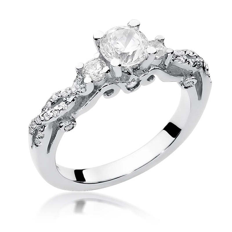 Inel Aur 14K cu Diamante Naturale 1.04 ct, imaginea 7 din 9