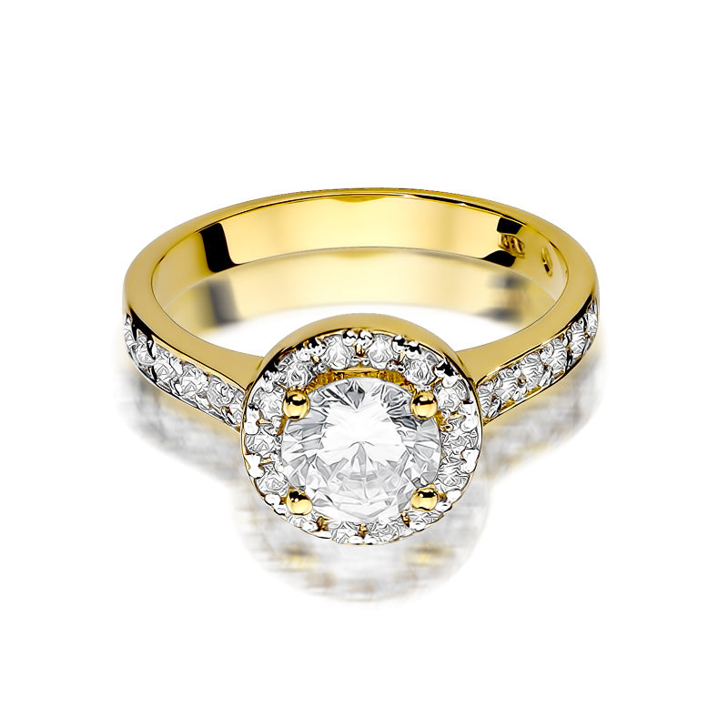 Inel Aur 14K cu Diamante de Laborator 1.38 ct, imaginea 2 din 7