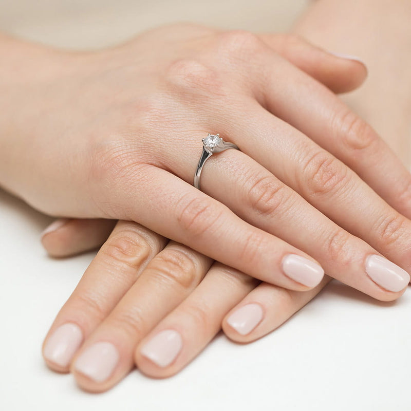 Inel Aur 14K cu Diamant Natural 0.50 ct, imaginea 8 din 12