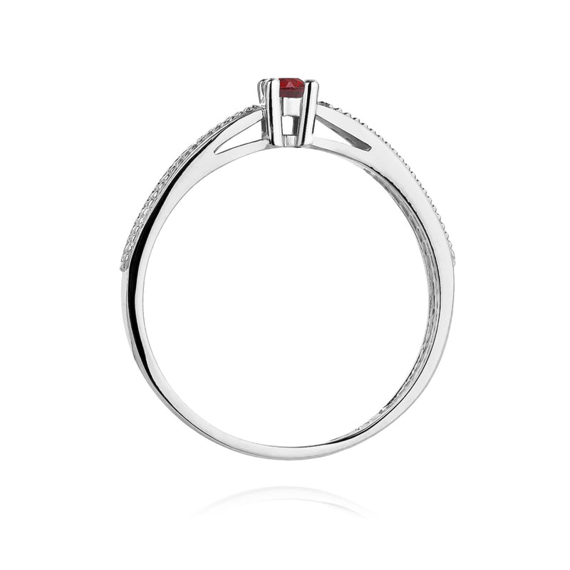 Inel Aur 14K cu Rubin 0.15 ct si Diamante Naturale 0.09 ct, imaginea 7 din 12
