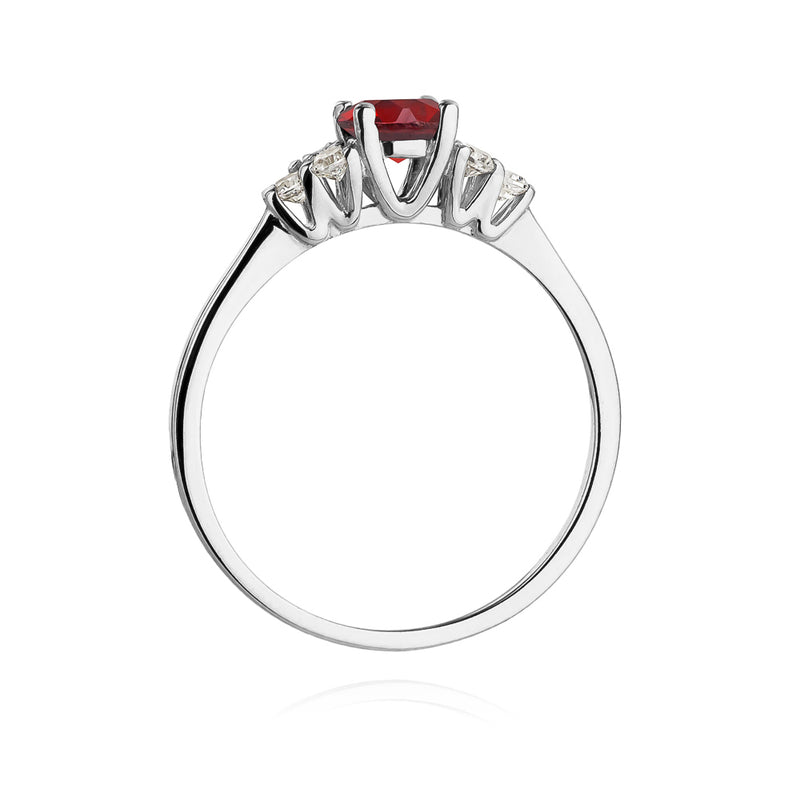 Inel Aur 14K cu Rubin 0.60 ct si Diamante Naturale 0.18 ct, imaginea 6 din 10