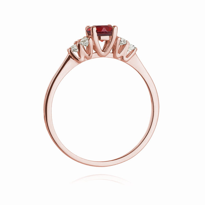 Inel Aur 14K cu Rubin 0.60 ct si Diamante Naturale 0.18 ct, imaginea 10 din 10