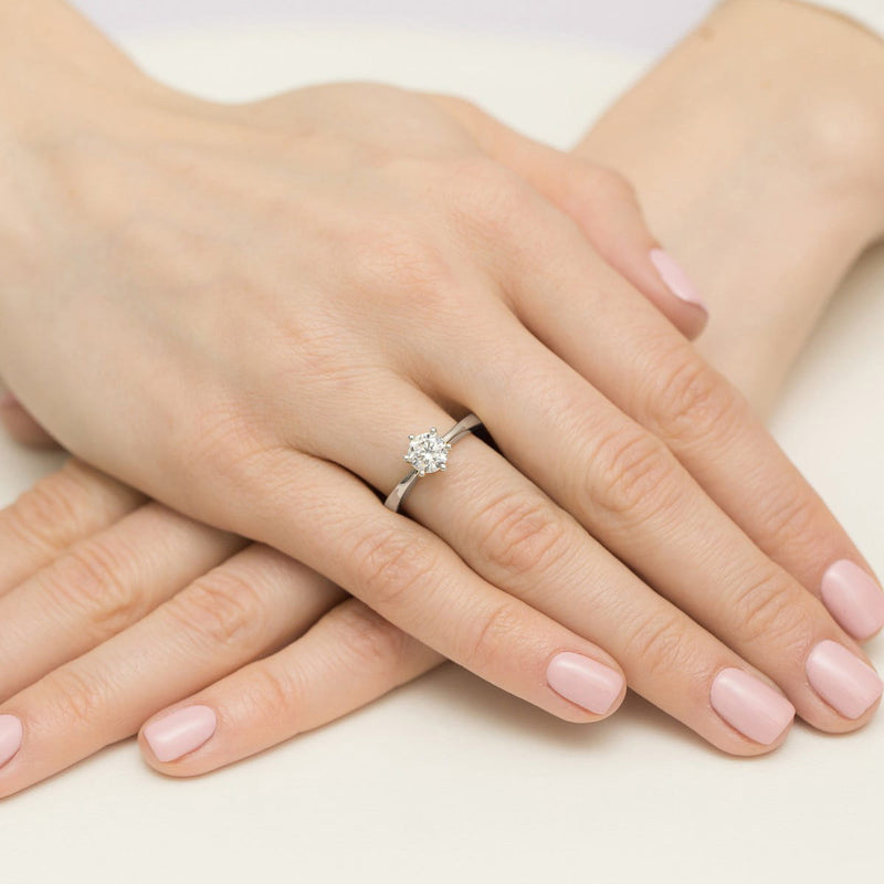 Inel Aur 14K cu Diamant Natural 0.70 ct, imaginea 8 din 12