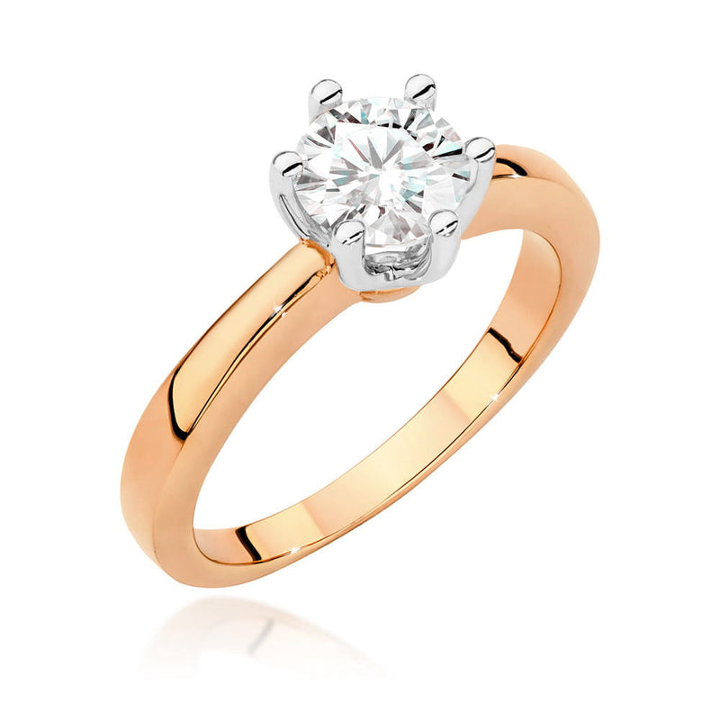 Inel Aur 14K cu Diamant Natural 0.70 ct, imaginea 9 din 12