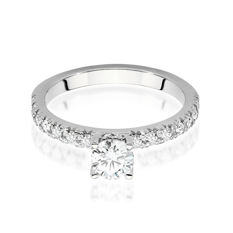 Inel Aur 14K cu Diamante Naturale 0.74 ct, imaginea 5 din 9