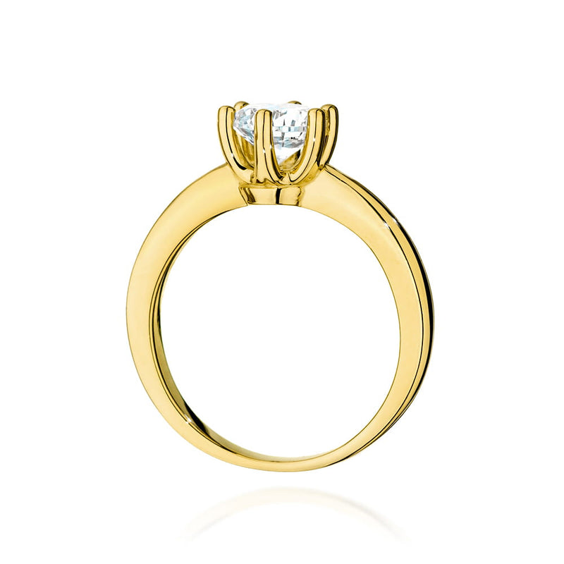 Inel Aur 14K cu Diamant Natural 0.70 ct, imaginea 3 din 8