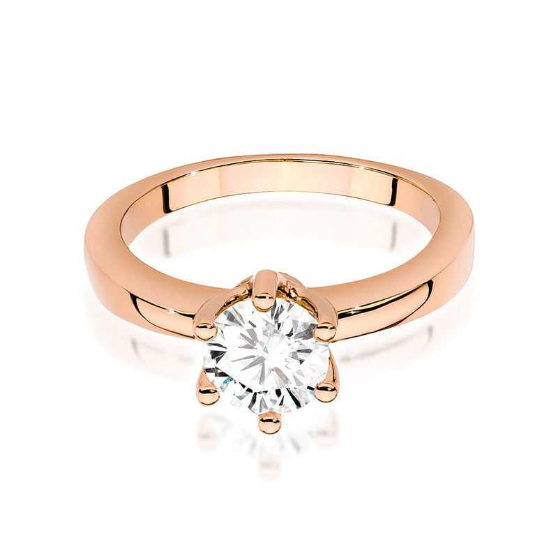 Inel Aur 14K cu Diamant Natural 0.70 ct, imaginea 8 din 8