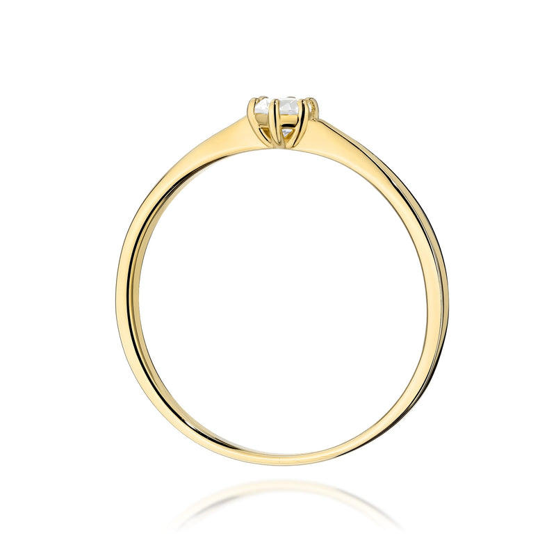 Inel Aur 14K cu Diamant Natural 0.15 ct, imaginea 3 din 11