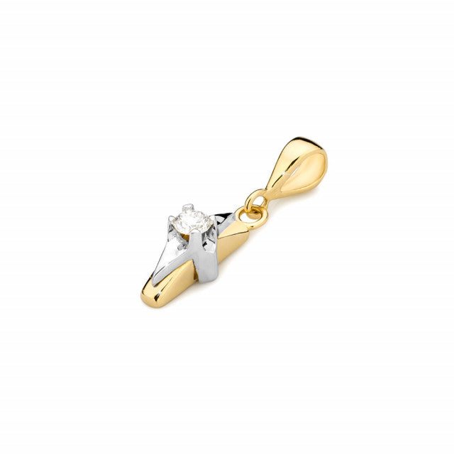 Pandantiv Aur 14K cu Diamant Natural 0.20 ct, imaginea 4 din 4