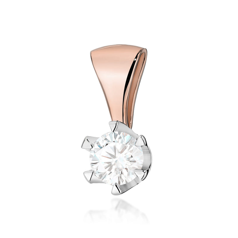 Pandantiv Aur 14K cu Diamant Natural 0.70 ct, imaginea 5 din 6
