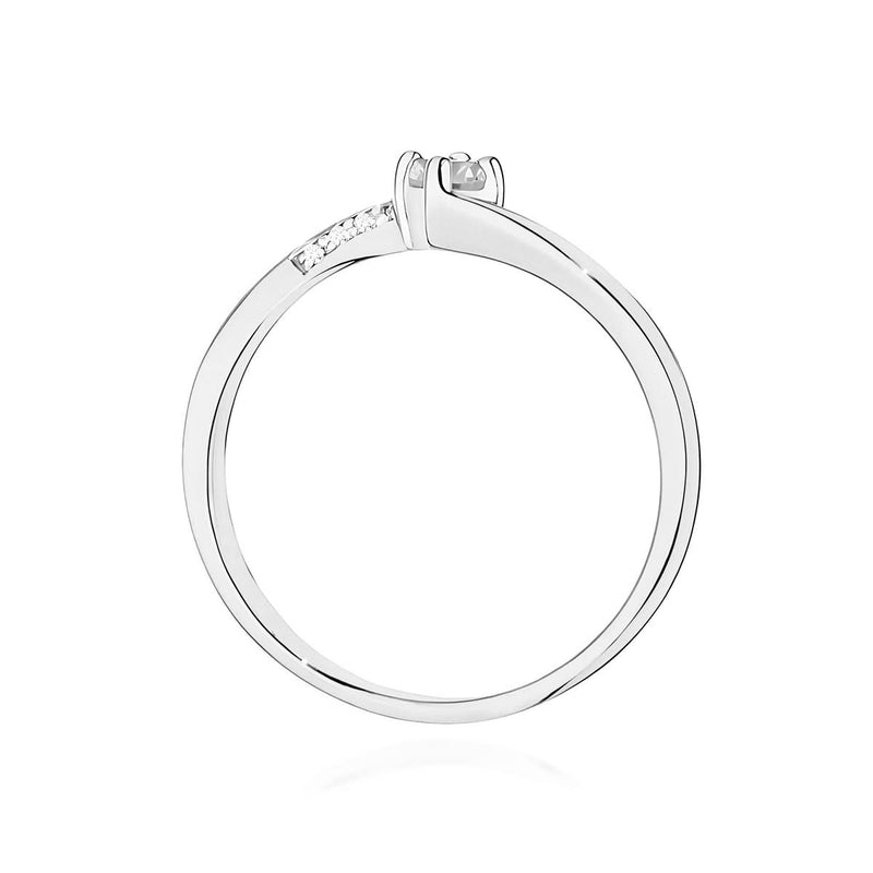 Inel Aur 14K cu Diamante Naturale 0.14 ct, imaginea 11 din 12