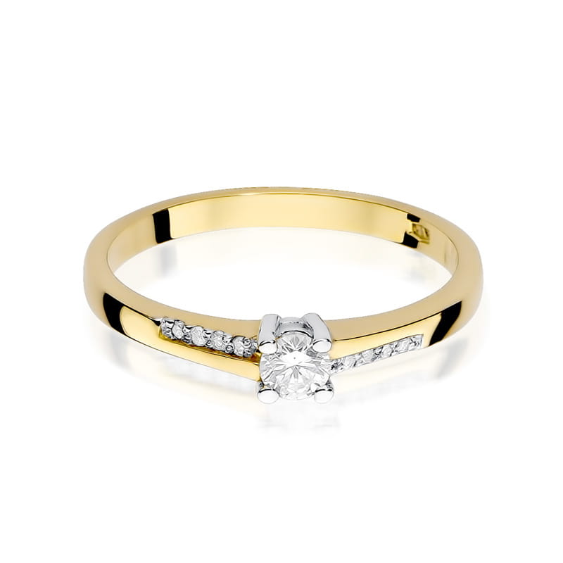 Inel Aur 14K cu Diamante Naturale 0.19 ct, imaginea 2 din 12