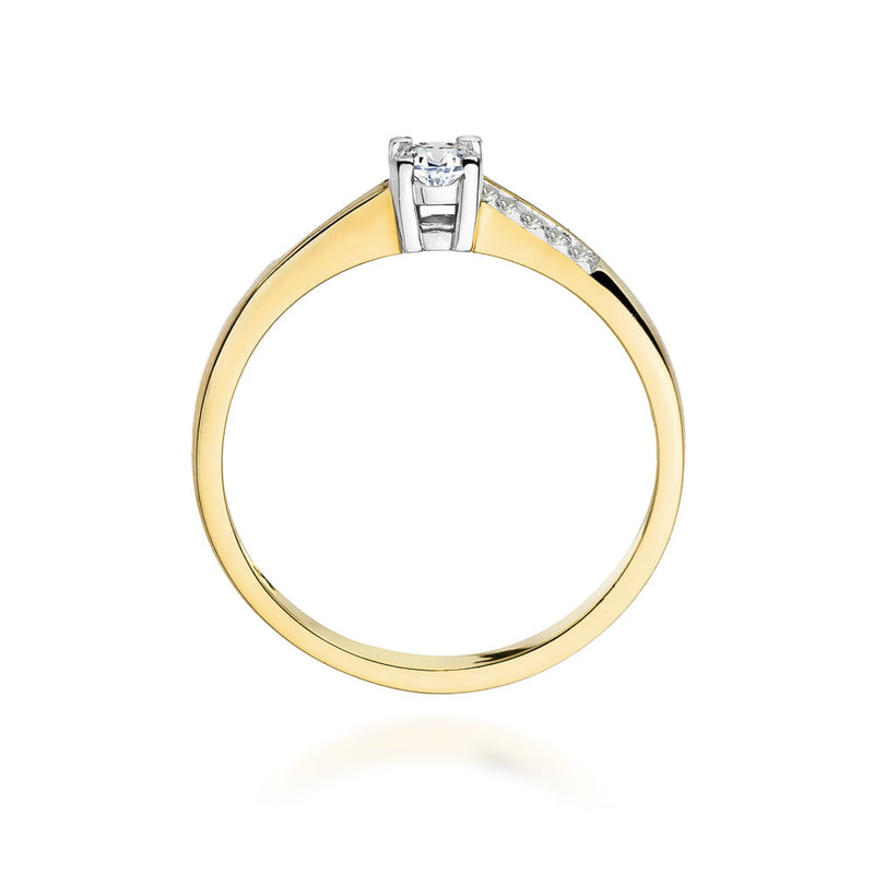 Inel Aur 14K cu Diamante Naturale 0.19 ct, imaginea 3 din 12