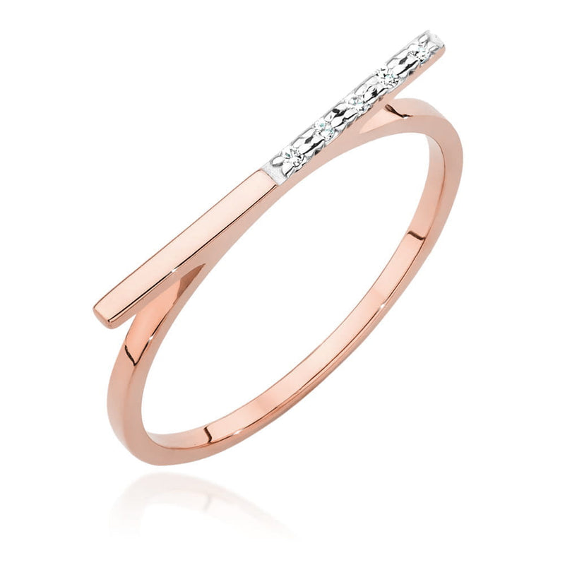Inel Aur 14K cu Diamante Naturale 0.03 ct, imaginea 7 din 9