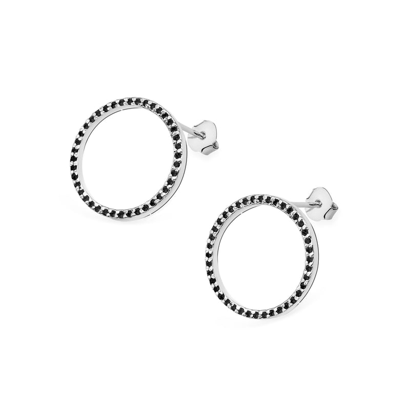 Cercei Aur 14K cu Diamante Naturale Negre 0.40 ct, imaginea 8 din 9