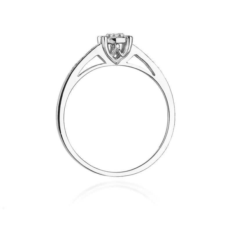 Inel Aur 14K cu Diamante Naturale Albe si Negre 0.12 ct, imaginea 7 din 12