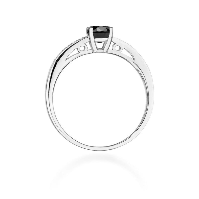Inel Aur 14K cu Diamante Naturale Albe si Negre 0.55 ct, imaginea 11 din 12