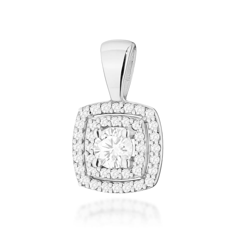 Pandantiv Aur 14K cu Diamante Naturale 0.50 ct, imaginea 3 din 5