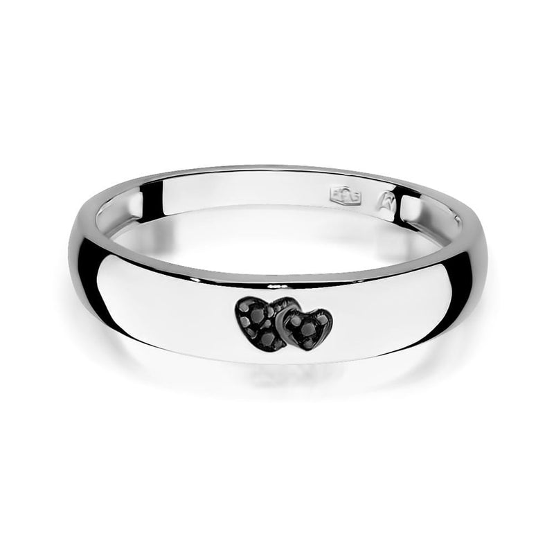 Inel Aur 14K cu Diamante Naturale Negre 0.02 ct, imaginea 5 din 11