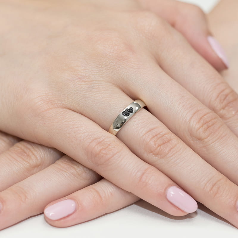 Inel Aur 14K cu Diamante Naturale Negre 0.02 ct, imaginea 7 din 11