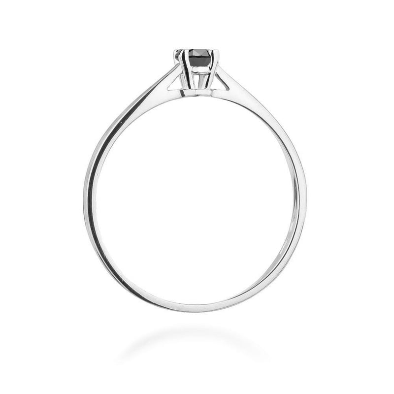 Inel Aur 14K cu Diamant Natural Negru 0.20 ct, imaginea 7 din 12