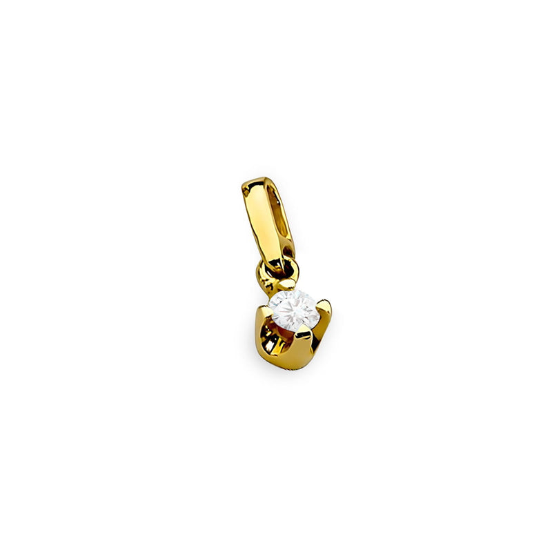 Pandantiv Aur 14K cu Diamant Natural 0.10 ct, imaginea 2 din 6