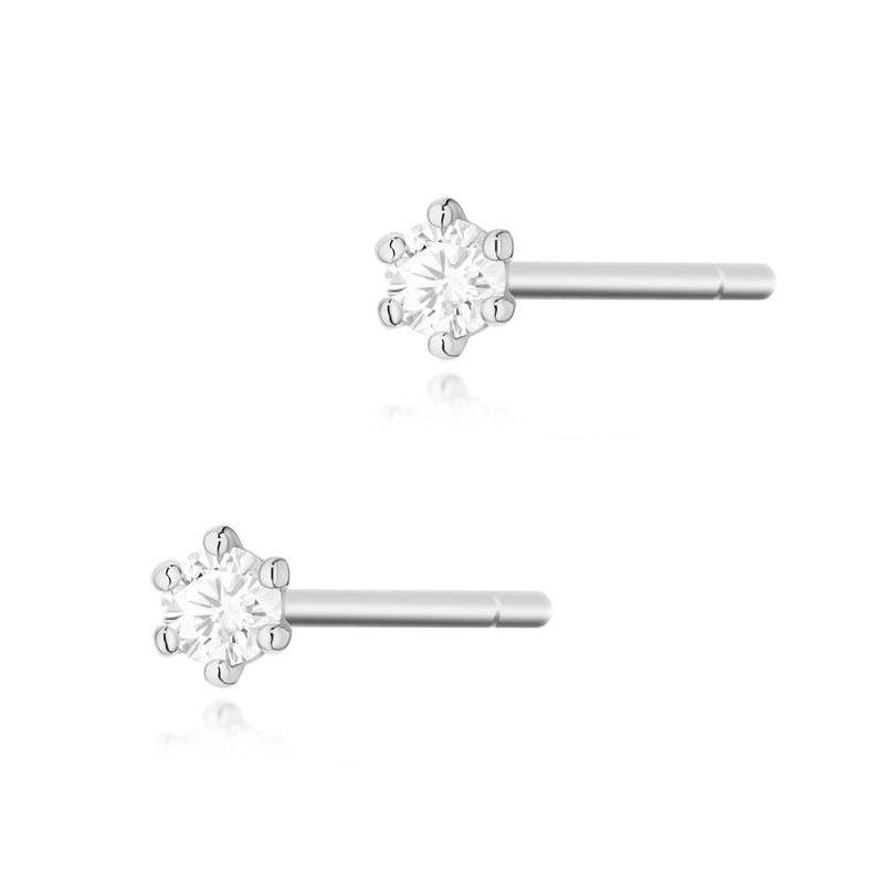 Cercei Aur 14K cu Diamant Natural 0.04 ct, imaginea 3 din 6