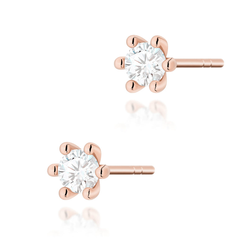 Cercei Aur 14K cu Diamant Natural 0.15 ct, imaginea 4 din 6