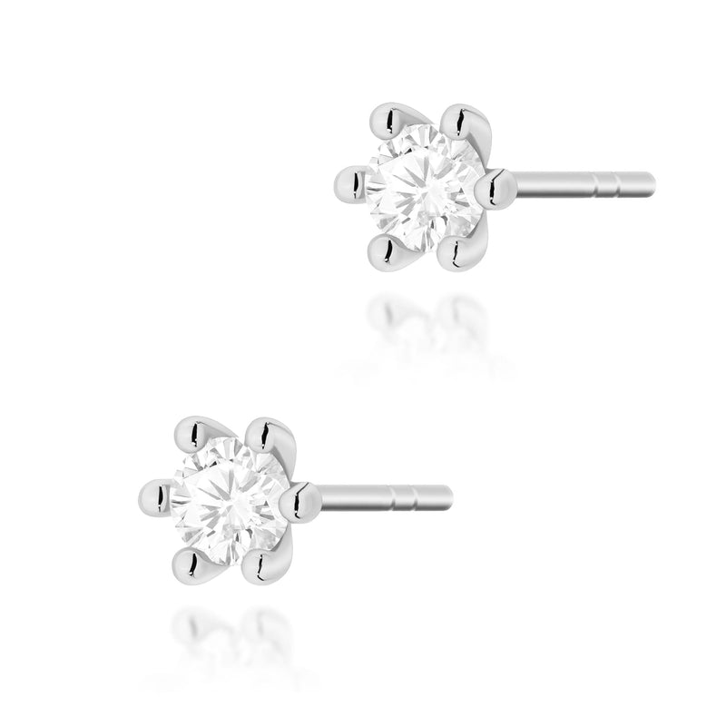Cercei Aur 14K cu Diamant Natural 0.15 ct, imaginea 5 din 6