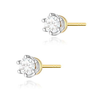 Cercei Aur 14K cu Diamant Natural 0.40 ct