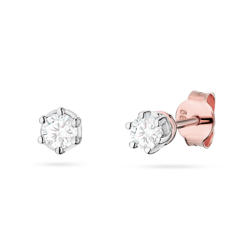 Cercei Aur 14K cu Diamant de Laborator 0.15 ct, imaginea 5 din 5