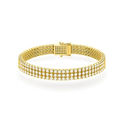 Bratara Aur 14K cu Diamante de Laborator 4.44 ct