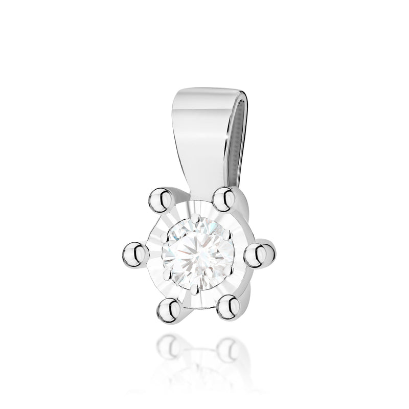 Pandantiv Aur 14K cu Diamant Natural 0.08 ct, imaginea 2 din 5