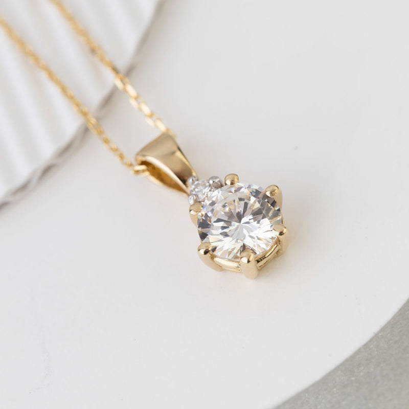 Pandantiv Aur 14K cu Diamante de Laborator 0.51 ct, imaginea 3 din 5