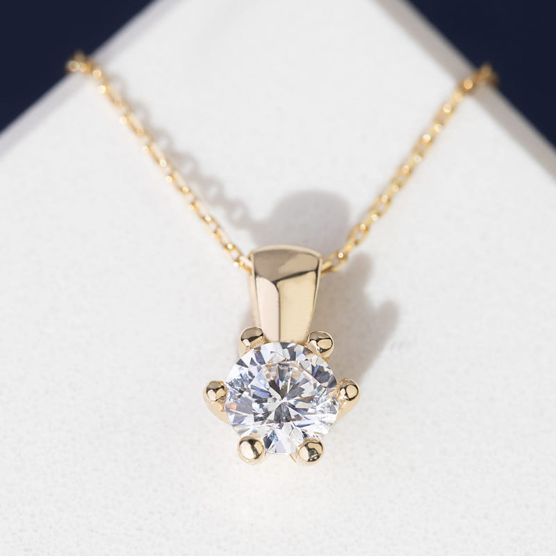 Pandantiv Aur 14K cu Diamant de Laborator 0.30 ct, imaginea 3 din 5