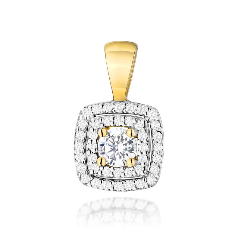 Pandantiv Aur 14K cu Diamante de Laborator 0.50 ct — Aur galben